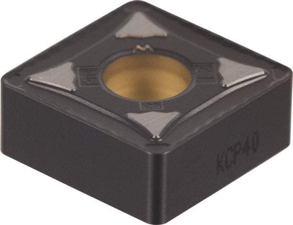 Kennametal - SNMG434 MN Grade KCP25 Carbide Turning Insert - TiCN/Al2O3 Finish, 90° Square, 1/2" Inscr Circle, 3/16" Thick, 1/16" Corner Radius - A1 Tooling