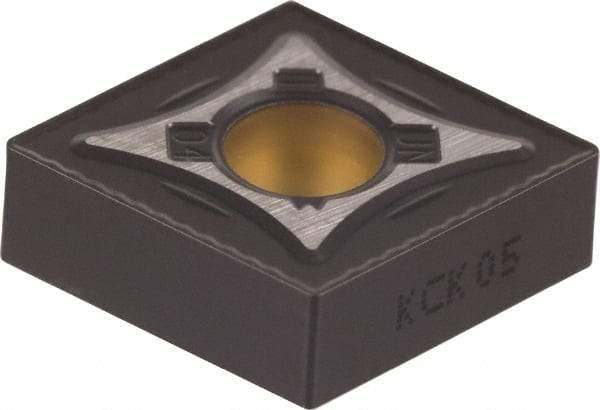 Kennametal - CNMG642 UN Grade KCK20 Carbide Turning Insert - TiCN/Al2O3 Finish, 80° Diamond, 3/4" Inscr Circle, 1/4" Thick, 1/32" Corner Radius - A1 Tooling