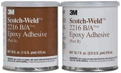 3M - 16 oz Can Two Part Epoxy - 90 min Working Time, 3,200 psi Shear Strength, Series 2216 - A1 Tooling