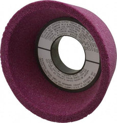 Grier Abrasives - 4" Diam, 1-1/4" Hole Size, 2-1/8" Overall Thickness, 60 Grit, Type 11 Tool & Cutter Grinding Wheel - Medium Grade, Aluminum Oxide, J Hardness, Vitrified Bond, 6,207 RPM - A1 Tooling