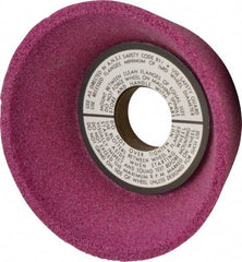 Grier Abrasives - 5" Diam, 1-1/4" Hole Size, 2-3/16" Overall Thickness, 46 Grit, Type 11 Tool & Cutter Grinding Wheel - Coarse Grade, Aluminum Oxide, H Hardness, Vitrified Bond, 4,966 RPM - A1 Tooling