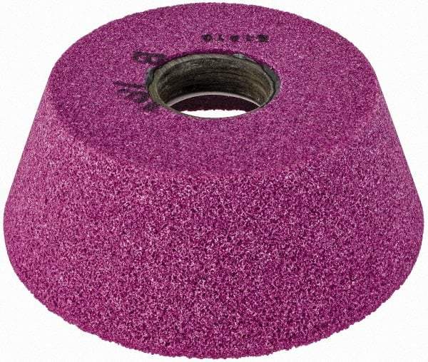 Grier Abrasives - 5" Diam, 1-1/4" Hole Size, 2-3/16" Overall Thickness, 46 Grit, Type 11 Tool & Cutter Grinding Wheel - Coarse Grade, Aluminum Oxide, J Hardness, Vitrified Bond, 4,966 RPM - A1 Tooling