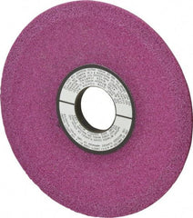 Grier Abrasives - 6" Diam, 1-1/4" Hole Size, 1/2" Overall Thickness, 46 Grit, Type 12 Tool & Cutter Grinding Wheel - Coarse Grade, Aluminum Oxide, J Hardness, Vitrified Bond, 4,138 RPM - A1 Tooling