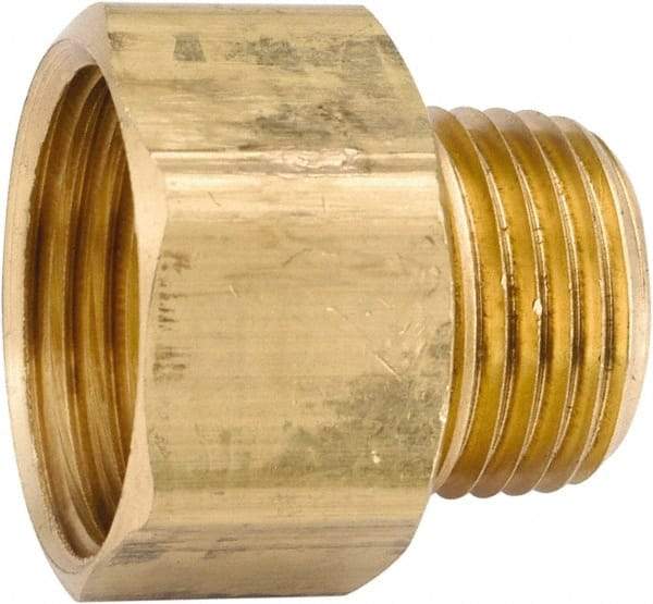 ANDERSON METALS - 3/4 FGHT & 1/2 MPT Garden Hose Female x MIP - Lead Free Brass, Female Hose to Male Pipe Connector - A1 Tooling