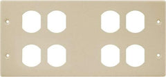 Hubbell Wiring Device-Kellems - 10.22 Inch Long x 4-3/4 Inch High, Rectangular 4 Gang Raceway Cover Plate - Ivory, For Use with HBL4750 Series Raceways - A1 Tooling