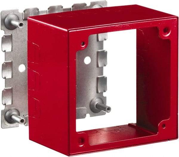 Hubbell Wiring Device-Kellems - 4.64 Inch Long x 2-3/4 Inch Wide x 4.54 Inch High, Rectangular Raceway Box - Red, For Use with HBL500 Series Raceways and HBL750 Series Raceways - A1 Tooling