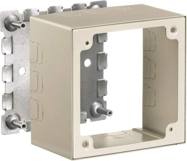 Hubbell Wiring Device-Kellems - 4.64 Inch Long x 2-3/4 Inch Wide x 4.54 Inch High, Rectangular Raceway Box - Ivory, For Use with HBL500 Series Raceways and HBL750 Series Raceways - A1 Tooling