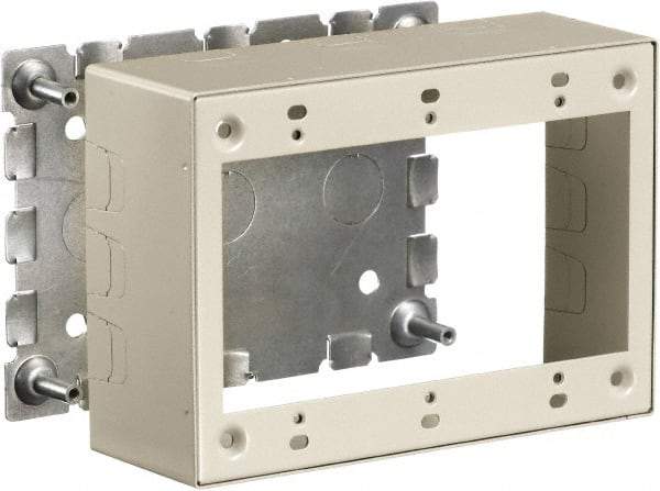 Hubbell Wiring Device-Kellems - 6.45 Inch Long x 2-1/4 Inch Wide x 4.54 Inch High, Rectangular Raceway Box - Ivory, For Use with HBL500 Series Raceways and HBL750 Series Raceways - A1 Tooling