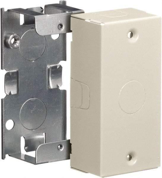 Hubbell Wiring Device-Kellems - 2 Inch Long x 1.39 Inch Wide x 4.12 Inch High, Rectangular Raceway Box - Ivory, For Use with HBL500 Series Raceways and HBL750 Series Raceways - A1 Tooling