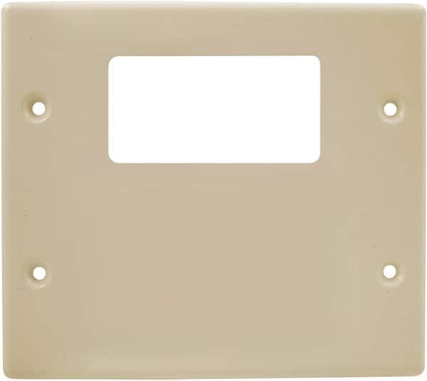 Hubbell Wiring Device-Kellems - 5.43 Inch Long x 4-3/4 Inch High, Rectangular Raceway Plate - Ivory, For Use with HBL4700 Series Raceways and HBL4750 Series Metal Raceways - A1 Tooling