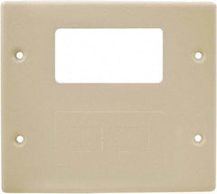 Hubbell Wiring Device-Kellems - 5.43 Inch Long x 4-3/4 Inch High, Rectangular Raceway Plate - Ivory, For Use with HBL4700 Series Raceways and HBL4750 Series Metal Raceways - A1 Tooling