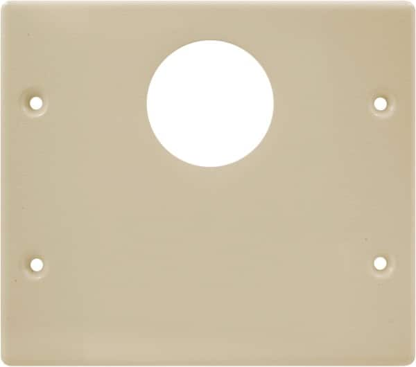 Hubbell Wiring Device-Kellems - 5.43 Inch Long x 4-3/4 Inch High, Rectangular Raceway Plate - Ivory, For Use with HBL4700 Series Raceways and HBL4750 Series Metal Raceways - A1 Tooling