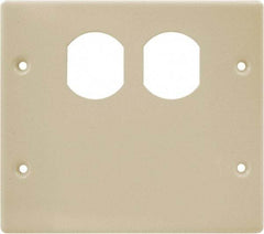 Hubbell Wiring Device-Kellems - 5.43 Inch Long x 4-3/4 Inch High, Rectangular Raceway Plate - Ivory, For Use with HBL4700 Series Raceways and HBL4750 Series Metal Raceways - A1 Tooling