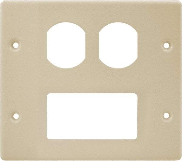 Hubbell Wiring Device-Kellems - 5.43 Inch Long x 4-3/4 Inch High, Rectangular Raceway Plate - Ivory, For Use with HBL4700 Series Raceways and HBL4750 Series Metal Raceways - A1 Tooling