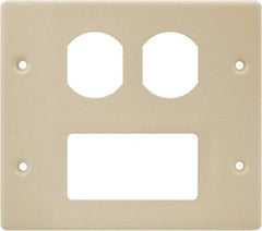 Hubbell Wiring Device-Kellems - 5.43 Inch Long x 4-3/4 Inch High, Rectangular Raceway Plate - Ivory, For Use with HBL4700 Series Raceways and HBL4750 Series Metal Raceways - A1 Tooling