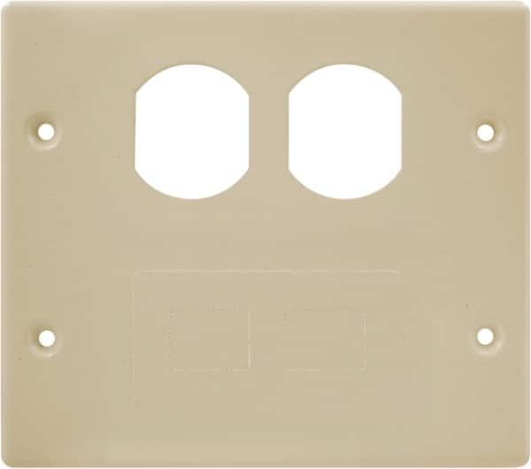 Hubbell Wiring Device-Kellems - 5.43 Inch Long x 4-3/4 Inch High, Rectangular Raceway Plate - Ivory, For Use with HBL4700 Series Raceways and HBL4750 Series Metal Raceways - A1 Tooling