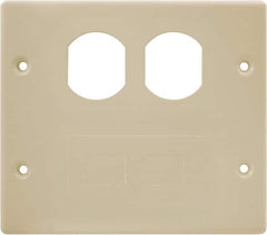 Hubbell Wiring Device-Kellems - 5.43 Inch Long x 4-3/4 Inch High, Rectangular Raceway Plate - Ivory, For Use with HBL4700 Series Raceways and HBL4750 Series Metal Raceways - A1 Tooling