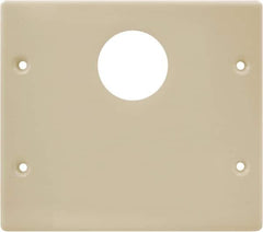 Hubbell Wiring Device-Kellems - 5.43 Inch Long x 4-3/4 Inch High, Rectangular Raceway Plate - Ivory, For Use with HBL4700 Series Raceways and HBL4750 Series Metal Raceways - A1 Tooling