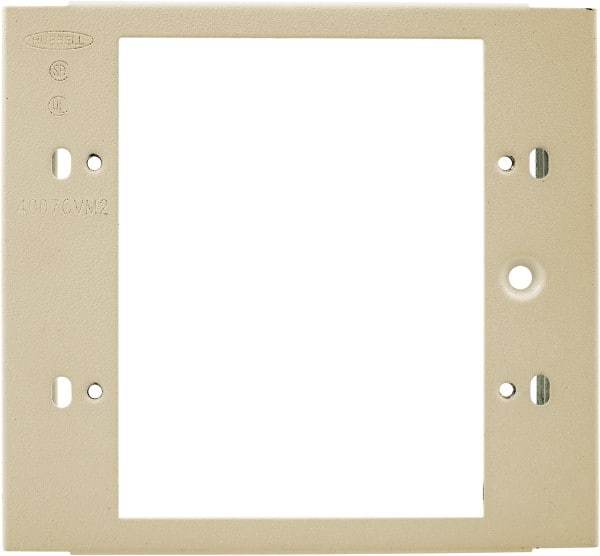 Hubbell Wiring Device-Kellems - 4.32 Inch Long x 4-3/4 Inch High, Rectangular Raceway Plate - Ivory, For Use with HBL4700 Series Raceways and HBL4750 Series Metal Raceways - A1 Tooling