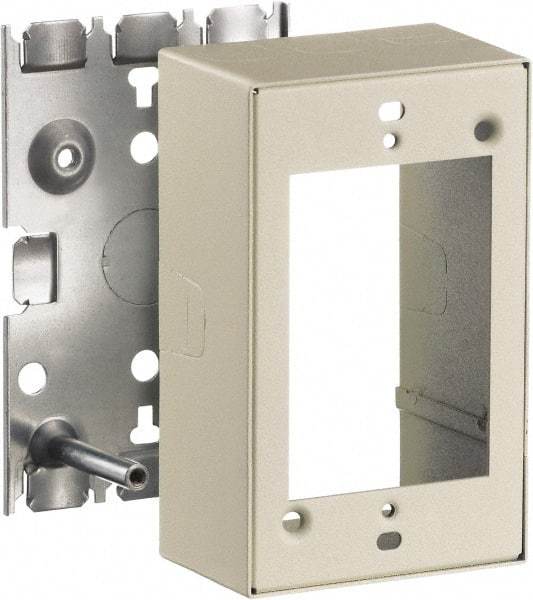 Hubbell Wiring Device-Kellems - 2.82 Inch Long x 1-3/4 Inch Wide x 4.54 Inch High, Rectangular Raceway Box - Ivory, For Use with HBL500 Series Raceways and HBL750 Series Raceways - A1 Tooling