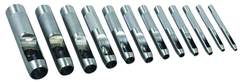 12 Piece - 1/8; 5/32; 3/16; 7/32; 1/4; 5/16; 3/8; 7/16; 1/2; 9/16; 5/8; 3/4" - Pouch - Hollow Punch Set - A1 Tooling