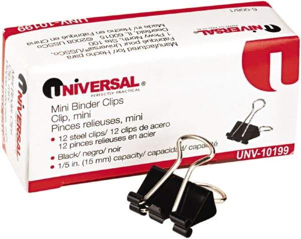 UNIVERSAL - 1/2" Wide Binder Clip - Black/Silver - A1 Tooling