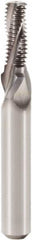 Seco - 1/4-28 UNF, 0.185" Cutting Diam, 3 Flute, Solid Carbide Helical Flute Thread Mill - Internal Thread, 0.555" LOC, 2.165" OAL, 6mm Shank Diam - Exact Industrial Supply