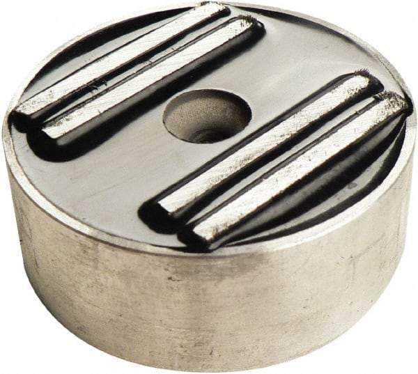 Mag-Mate - 2" Wide x 1/2" Thick, Center Mount Neodymium Rare Earth Fixture Magnet - 45 Lb Average Holding Capacity, 90 Lb Max Holding Capacity, Aluminum Housing - A1 Tooling