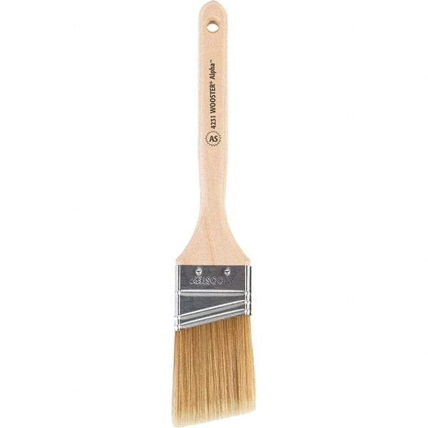 Wooster Brush - 2" Angled Synthetic Sash Brush - 2-11/16" Bristle Length, 7-7/8" Maple Fluted Handle - A1 Tooling