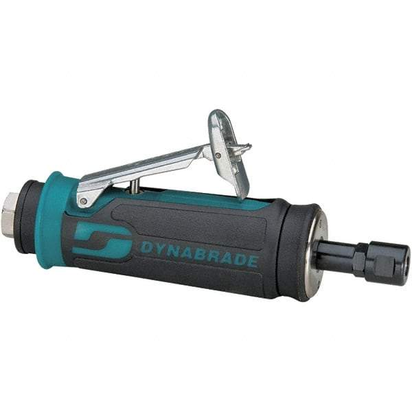 Dynabrade - 1/8" Collet, Straight Handle, Air Angle Die Grinder - 30,000 RPM, Rear Exhaust, 27 CFM, 0.4 hp, 90 psi, 1/4 NPT Inlet - A1 Tooling