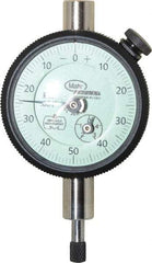 Mahr - 1/4" Range, 0-50-0 Dial Reading, 0.001" Graduation Dial Drop Indicator - 1-3/4" Dial, 0.1" Range per Revolution, 0.001" Accuracy, Revolution Counter - A1 Tooling