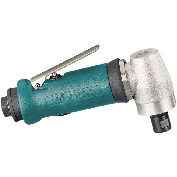 Dynabrade - 1/4" Collet, Angle Handle, Air Angle Die Grinder - 20,000 RPM, Rear Exhaust, 21 CFM, 0.4 hp, 90 psi, 1/4 NPT Inlet - A1 Tooling