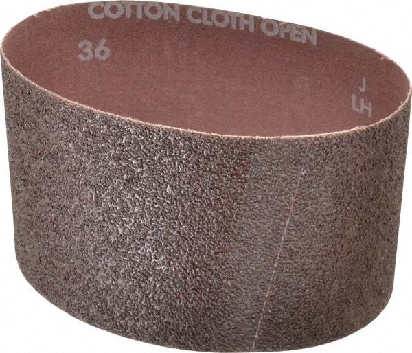 Norton - 3-1/2" Wide x 15-1/2" OAL, 36 Grit, Aluminum Oxide Abrasive Belt - Aluminum Oxide, Very Coarse, Coated, X Weighted Cloth Backing, Series R228 - A1 Tooling