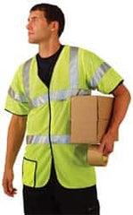 OccuNomix - Size 3XL High Visibility Yellow Mesh General Purpose Vest - 52 to 54" Chest, ANSI 107-2015, Hook & Loop Closure, Polyester - A1 Tooling