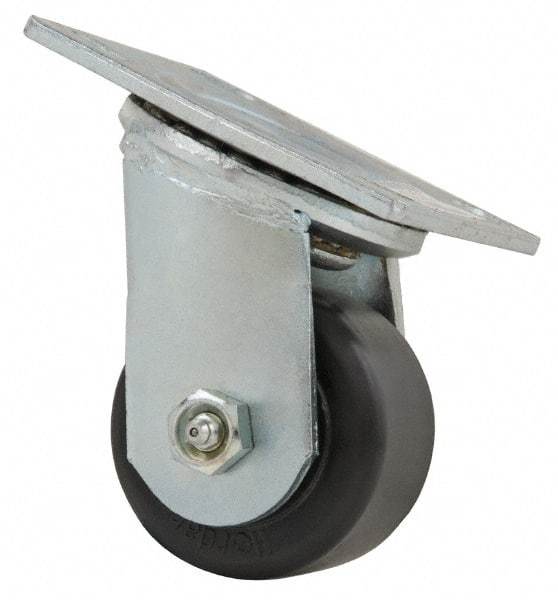 Value Collection - 3-1/4" Diam x 1-1/2" Wide x 4-1/2" OAH Top Plate Mount Swivel Caster - Phenolic, 600 Lb Capacity, Roller Bearing, 4 x 4-1/2" Plate - A1 Tooling