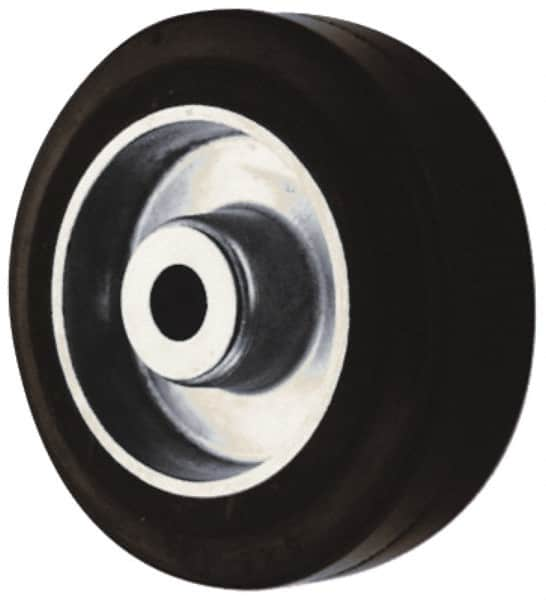 Albion - 5 Inch Diameter x 2 Inch Wide, Rubber Caster Wheel - 450 Lb. Capacity, 2-3/8 Inch Hub Length, 1/2 Inch Axle Diameter, Sealed Roller Bearing - A1 Tooling