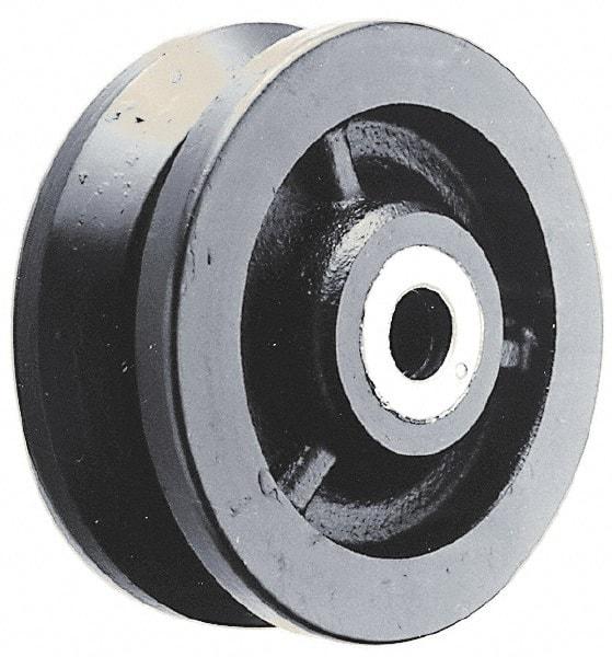 Albion - 4 Inch Diameter x 1-1/2 Inch Wide, Cast Iron Caster Wheel - 1,000 Lb. Capacity, 2 Inch Hub Length, 1/2 Inch Axle Diameter, Roller Bearing - A1 Tooling