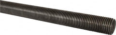 Made in USA - 1-1/2-6 UNC (Coarse), 6' Long, Low Carbon Steel Threaded Rod - Oil Finish Finish, Right Hand Thread - A1 Tooling