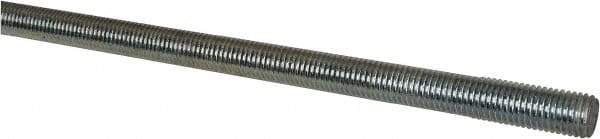 Made in USA - 3/4-10 UNC (Coarse), 6' Long, Low Carbon Steel Threaded Rod - Zinc-Plated Finish, Right Hand Thread - A1 Tooling