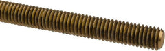 Made in USA - 3/8-16 UNC (Coarse), 6' Long, Brass Threaded Rod - Right Hand Thread - A1 Tooling