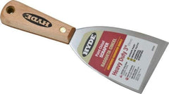 Hyde Tools - Stiff Carbon Steel Chisel Scraper - 3" Blade Width, 8-1/4" Long Hardwood Handle - A1 Tooling