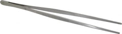 Value Collection - 10" OAL Stainless Steel Assembly Tweezers - Blunt, Serrated Points - A1 Tooling