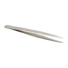 Value Collection - 4-1/2" OAL 1-SA Dumont-Style Swiss Pattern Tweezers - Tapered Shanks with Beveled Edges, Sharp Points - A1 Tooling