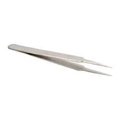 Value Collection - 4-11/32" OAL 4-SA Dumont-Style Swiss Pattern Tweezers - Indented Shanks with Beveled Edges, Extra-Honed Points - A1 Tooling