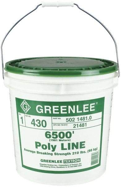 Greenlee - 5,200 Ft. Long, Polyline Rope - 240 Lb. Breaking Strength - A1 Tooling