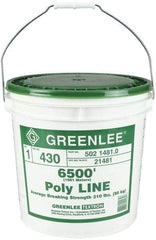 Greenlee - 6,500 Ft. Long, Polyline Rope - 210 Lb. Breaking Strength - A1 Tooling