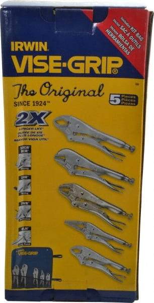 Irwin - 5 Piece Locking Plier Set - Comes in Kit Bag - A1 Tooling