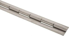 Made in USA - 48" Long x 2" Wide, 2" Knuckle, Stainless Steel Continuous Hinge - 1/4" Pin Diam, 0.12" Thick without Holes - A1 Tooling