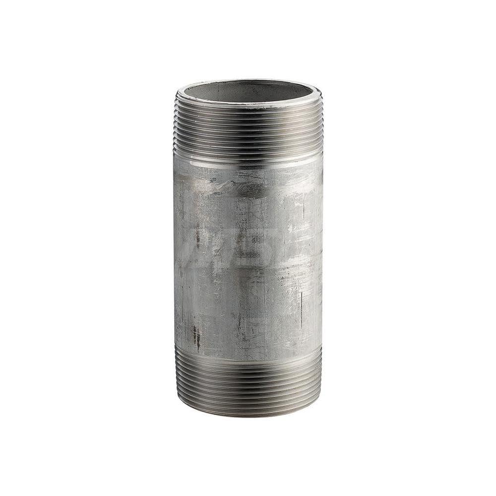 Stainless Steel Pipe Nipple: 3/8″ Pipe, 1-1/2″ OAL, Grade 304 & 304L Schedule 40