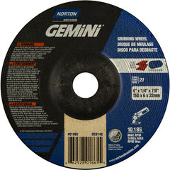 6 × 1/4 × 7/8″ Gemini Grinding Wheel A 24 S Type 27 - A1 Tooling